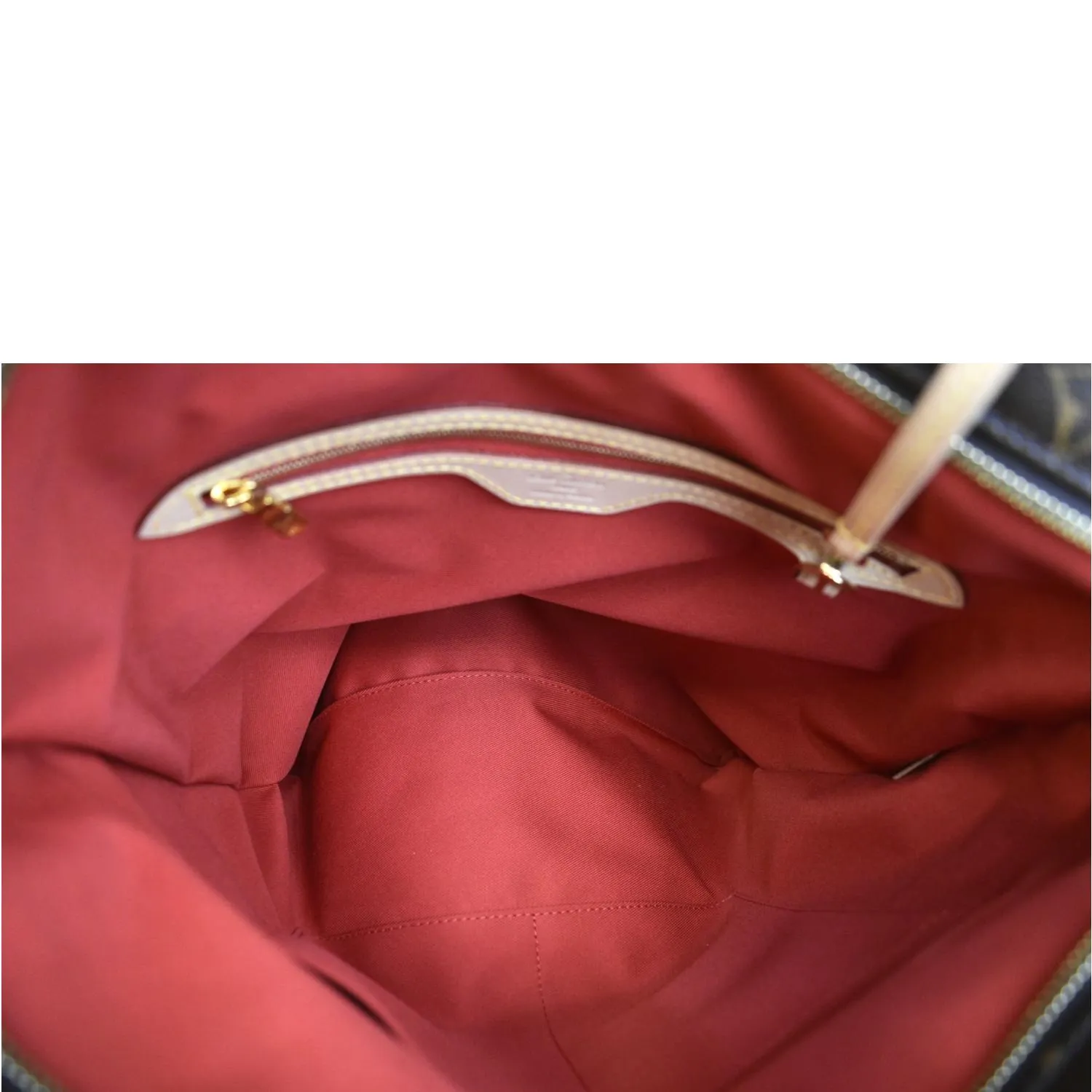 LOUIS VUITTON Carry it Monogram Canvas Shoulder Bag Brown