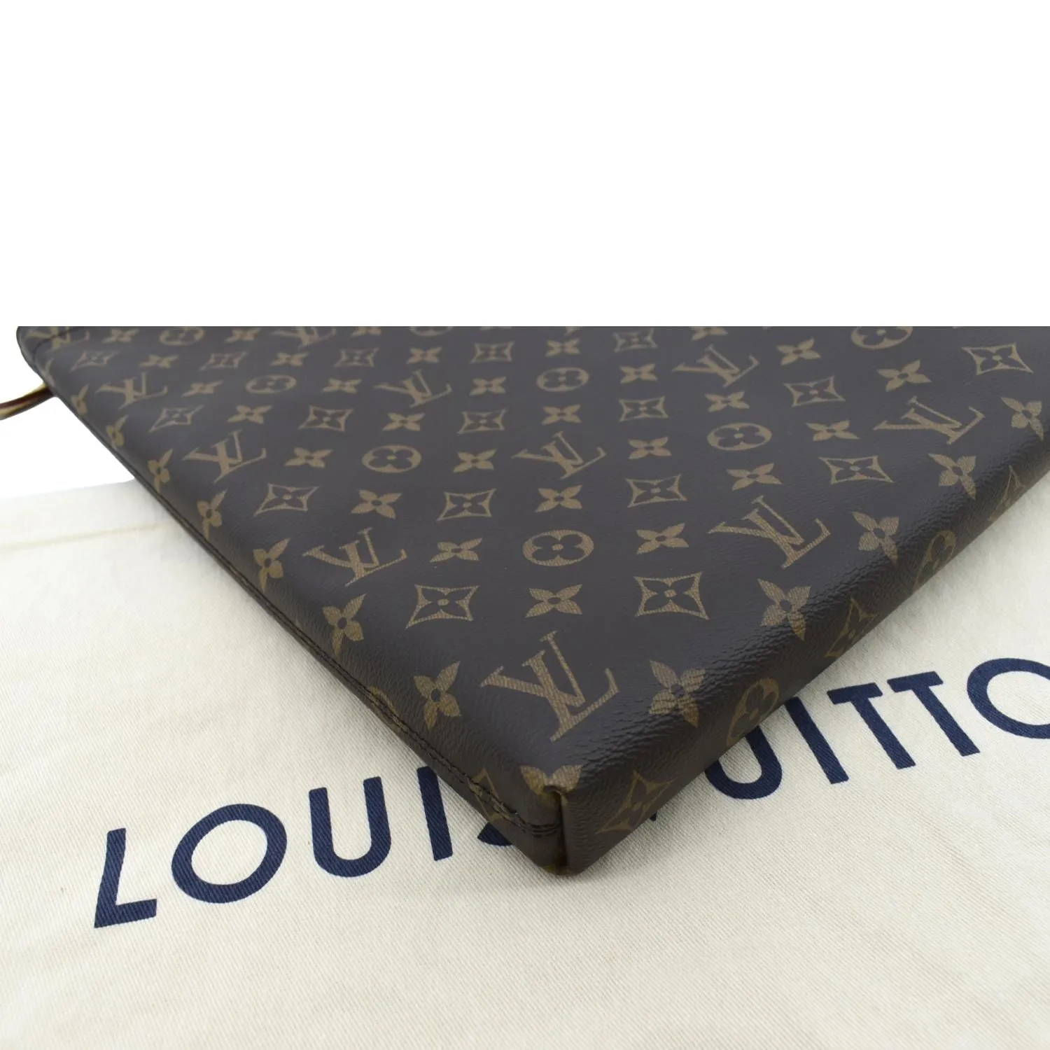 LOUIS VUITTON Carry it Monogram Canvas Shoulder Bag Brown