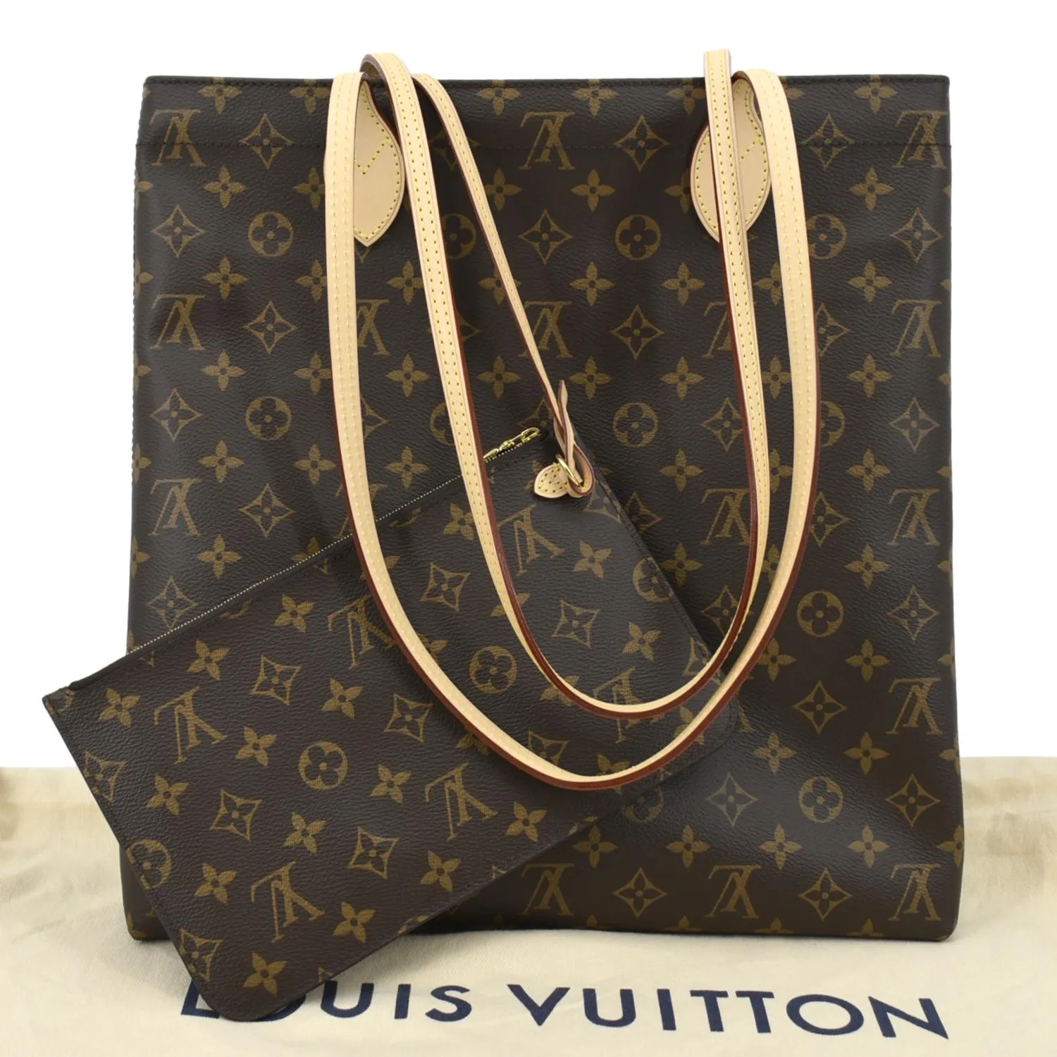 LOUIS VUITTON Carry it Monogram Canvas Shoulder Bag Brown