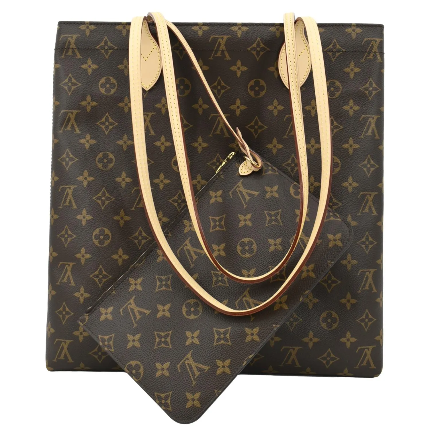 LOUIS VUITTON Carry it Monogram Canvas Shoulder Bag Brown