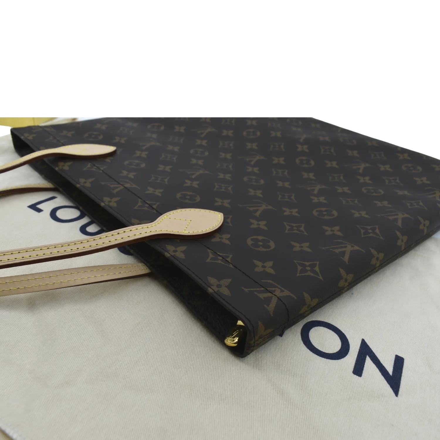 LOUIS VUITTON Carry it Monogram Canvas Shoulder Bag Brown