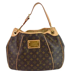 LOUIS VUITTON Galliera PM Monogram Canvas Shoulder Bag Brown