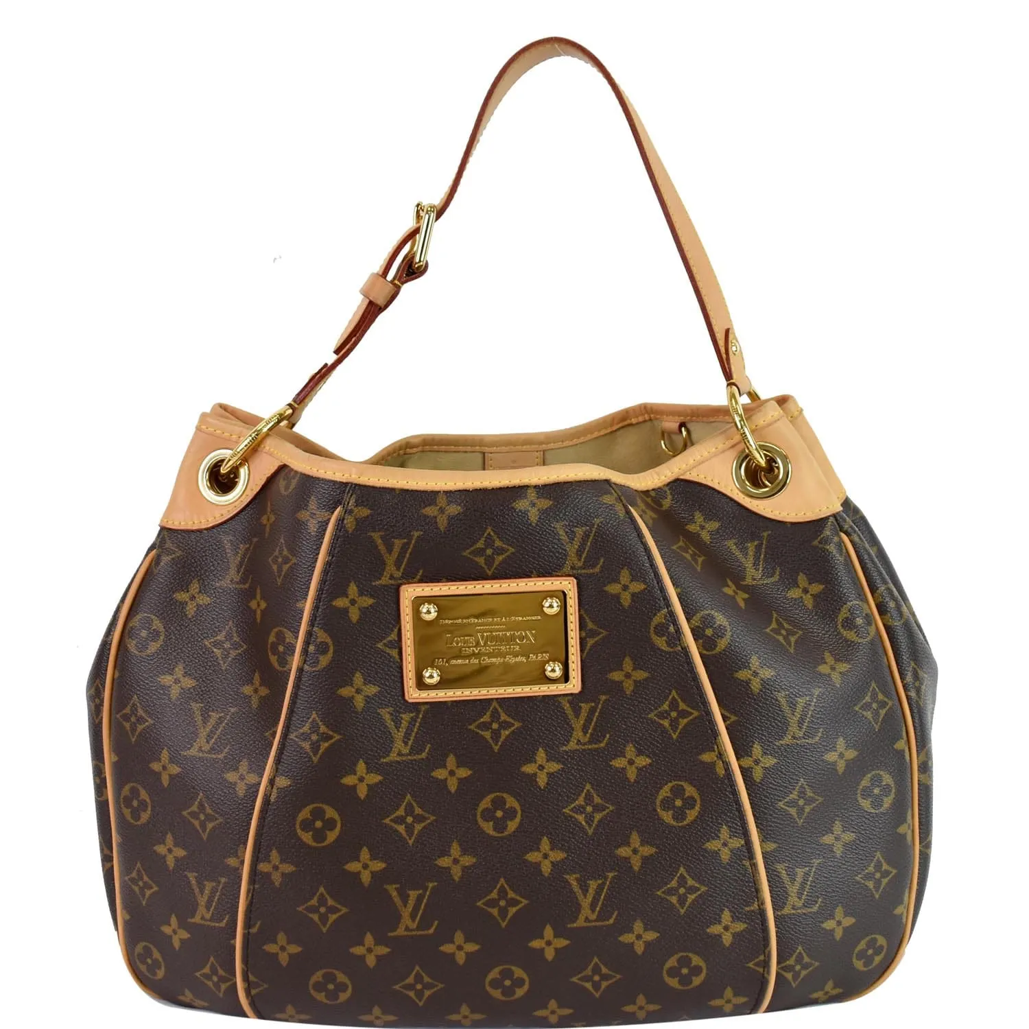LOUIS VUITTON Galliera PM Monogram Canvas Shoulder Bag Brown