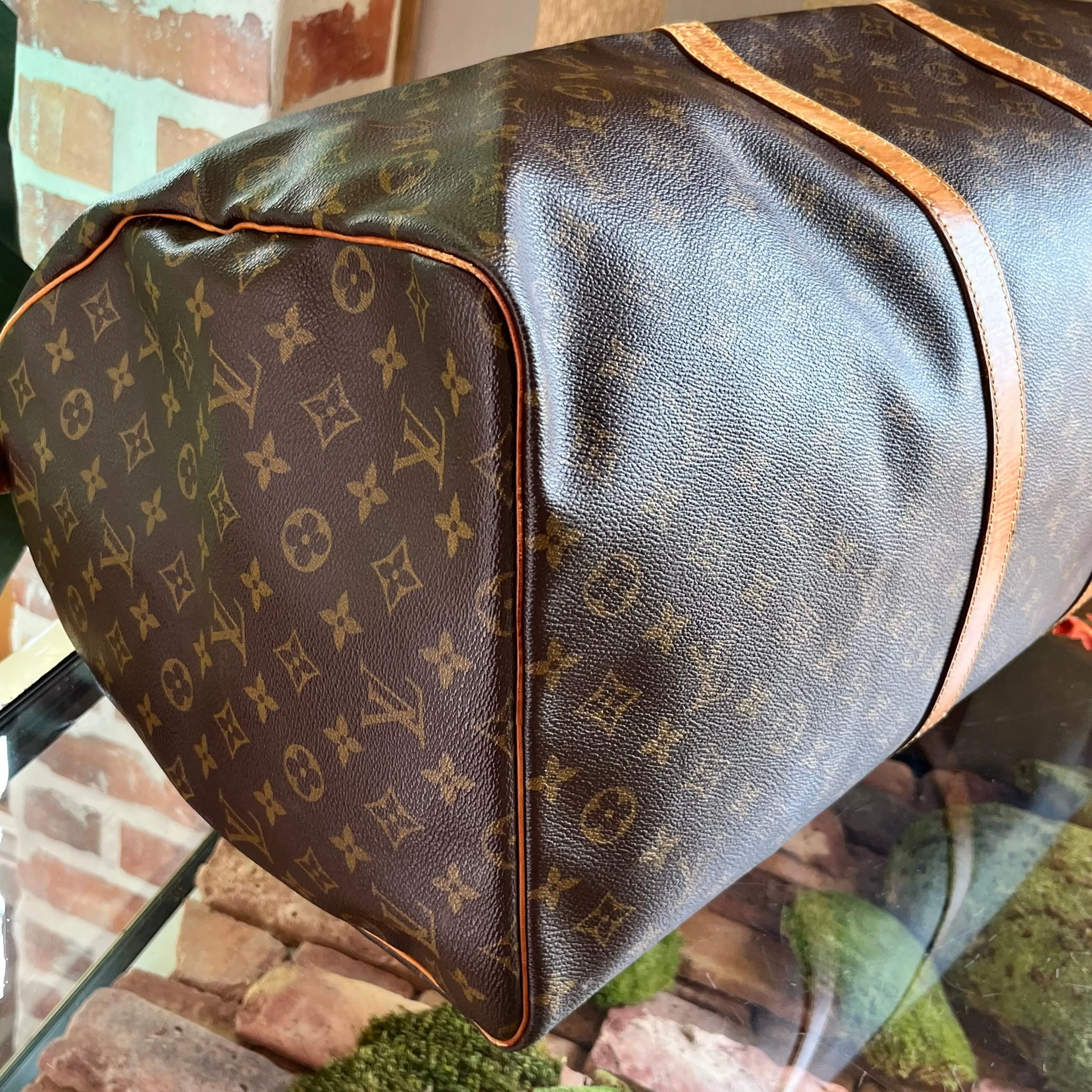 LOUIS VUITTON  Keepall 60 Brown Monogram Canvas Duffle Bag