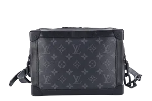 LOUIS VUITTON M44730 SOFT TRUNK MONOGRAM ECLIPSE CANVAS BLACK HARDWARE WITH DUST COVER