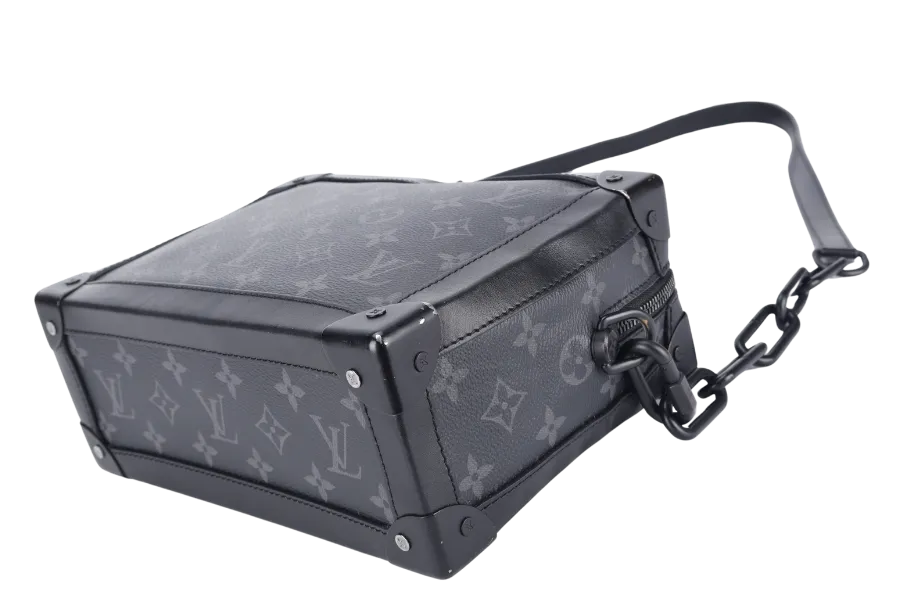 LOUIS VUITTON M44730 SOFT TRUNK MONOGRAM ECLIPSE CANVAS BLACK HARDWARE WITH DUST COVER