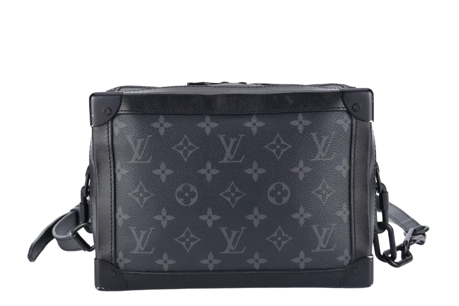 LOUIS VUITTON M44730 SOFT TRUNK MONOGRAM ECLIPSE CANVAS BLACK HARDWARE WITH DUST COVER