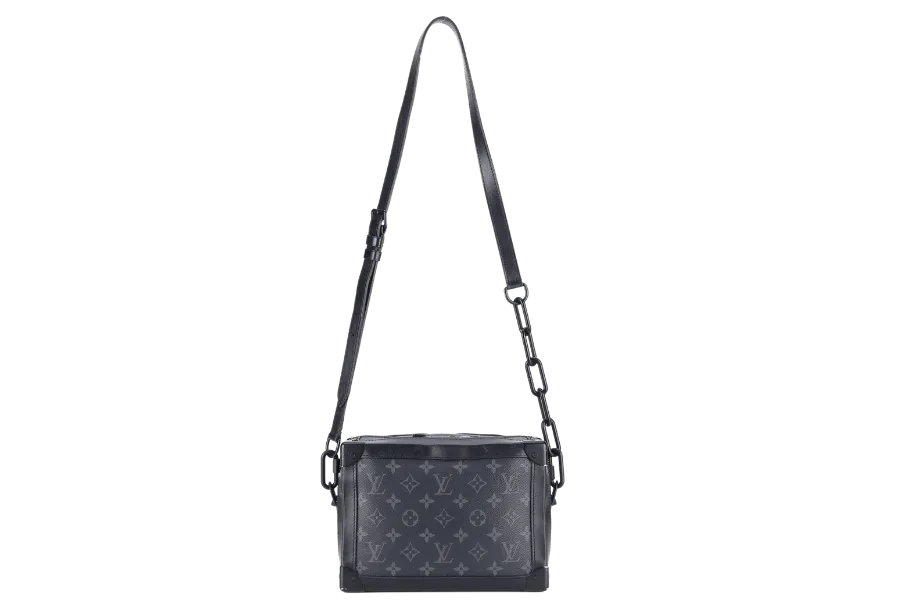 LOUIS VUITTON M44730 SOFT TRUNK MONOGRAM ECLIPSE CANVAS BLACK HARDWARE WITH DUST COVER
