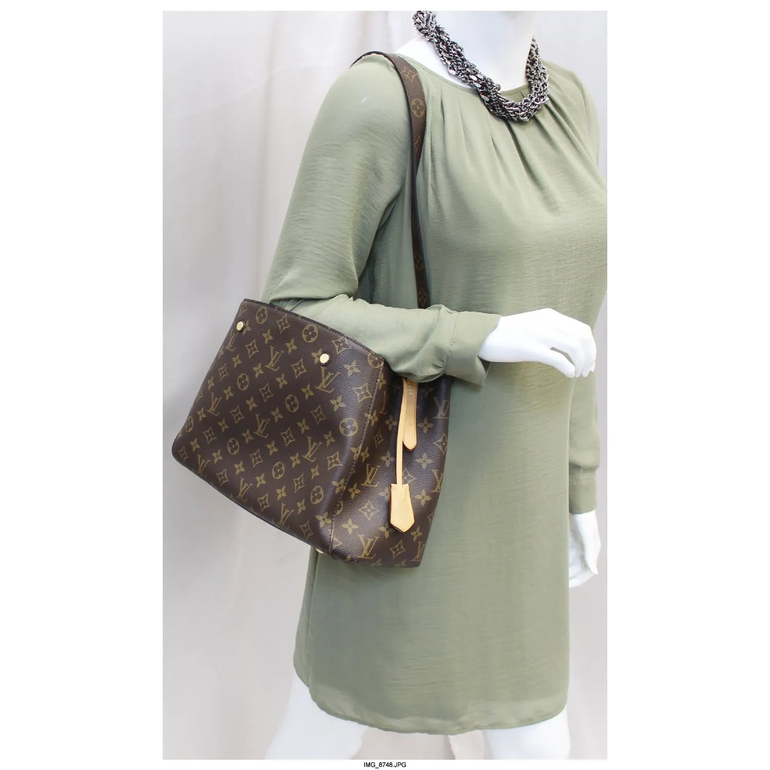 LOUIS VUITTON Montaigne MM Monogram Canvas Shoulder Bag
