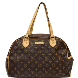 LOUIS VUITTON Montorgueil GM Monogram Canvas Shoulder Bag Brown