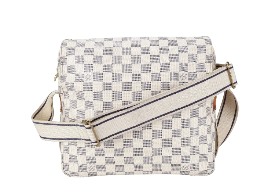 LOUIS VUITTON N51189 NAVIGLIO DAMIER AZUR GOLD HARDWARE WITH DUST COVER