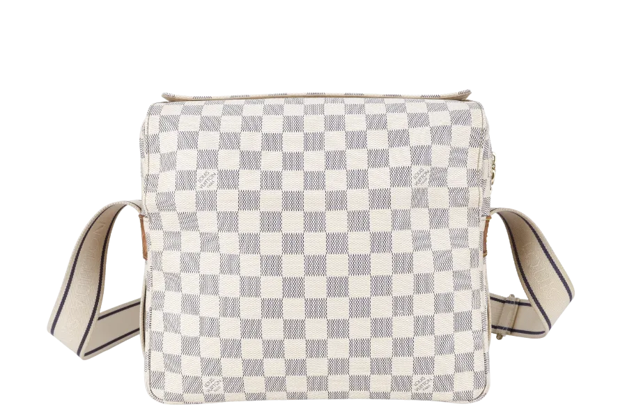 LOUIS VUITTON N51189 NAVIGLIO DAMIER AZUR GOLD HARDWARE WITH DUST COVER