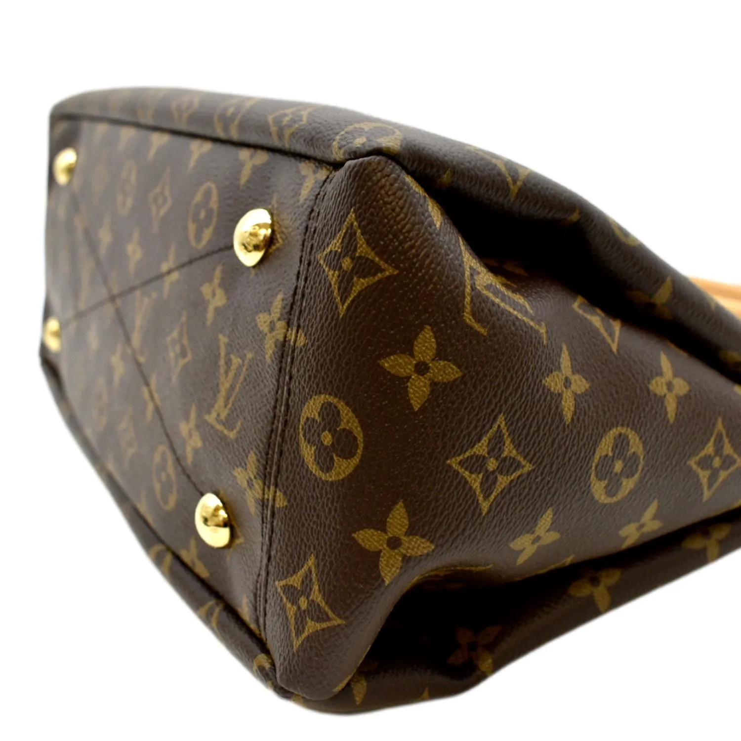 LOUIS VUITTON Pallas MM Monogram Canvas Shoulder Bag Brown