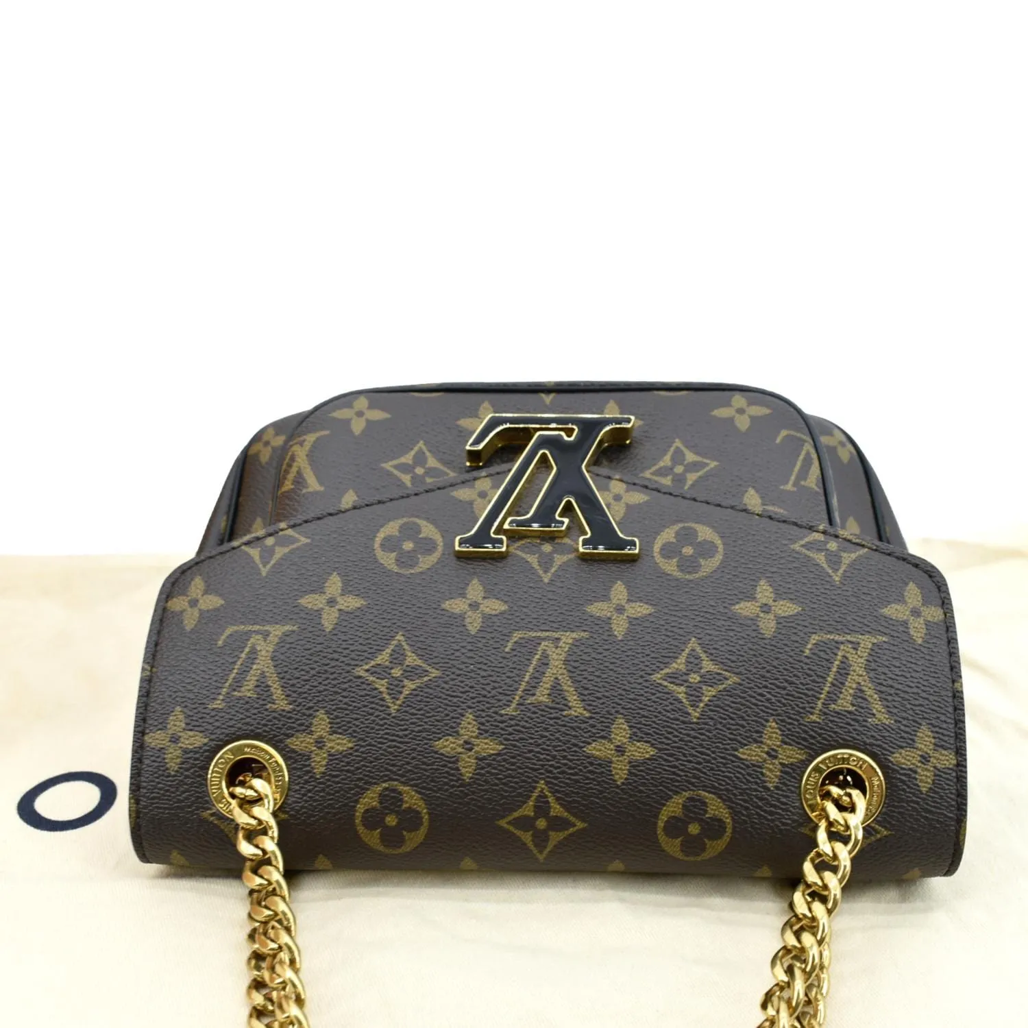 LOUIS VUITTON Passy NM Monogram Canvas Shoulder Bag Brown