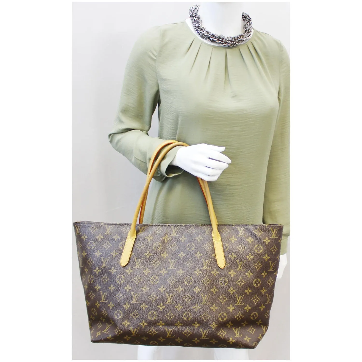 LOUIS VUITTON Raspail GM Monogram Canvas Shoulder Bag Brown