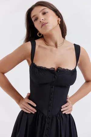 Magaly® | Black midi sundress