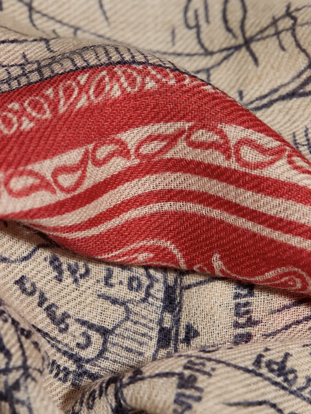 Mappemonde Square Wool Scarf