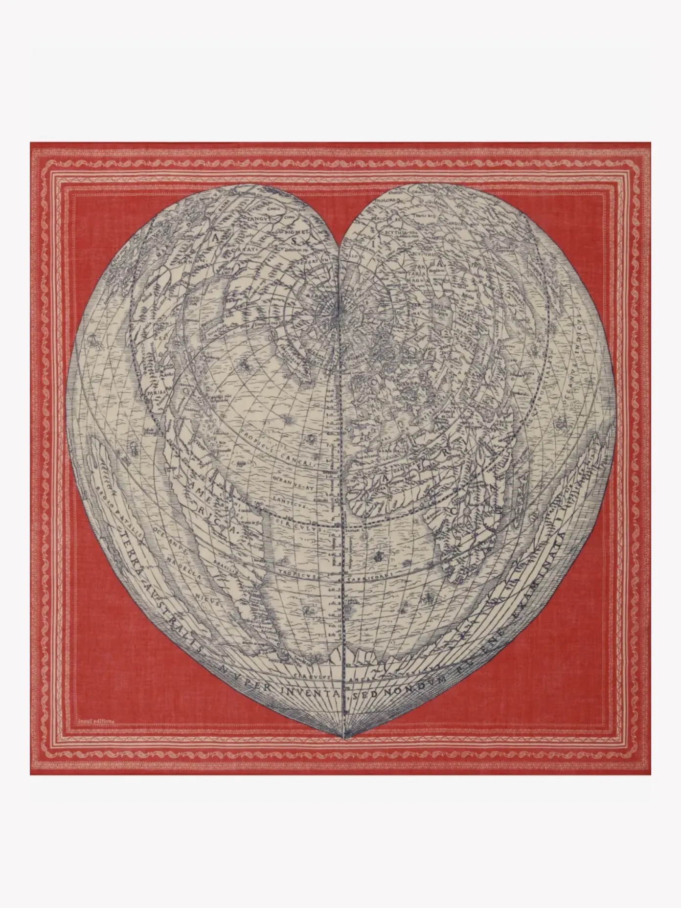 Mappemonde Square Wool Scarf