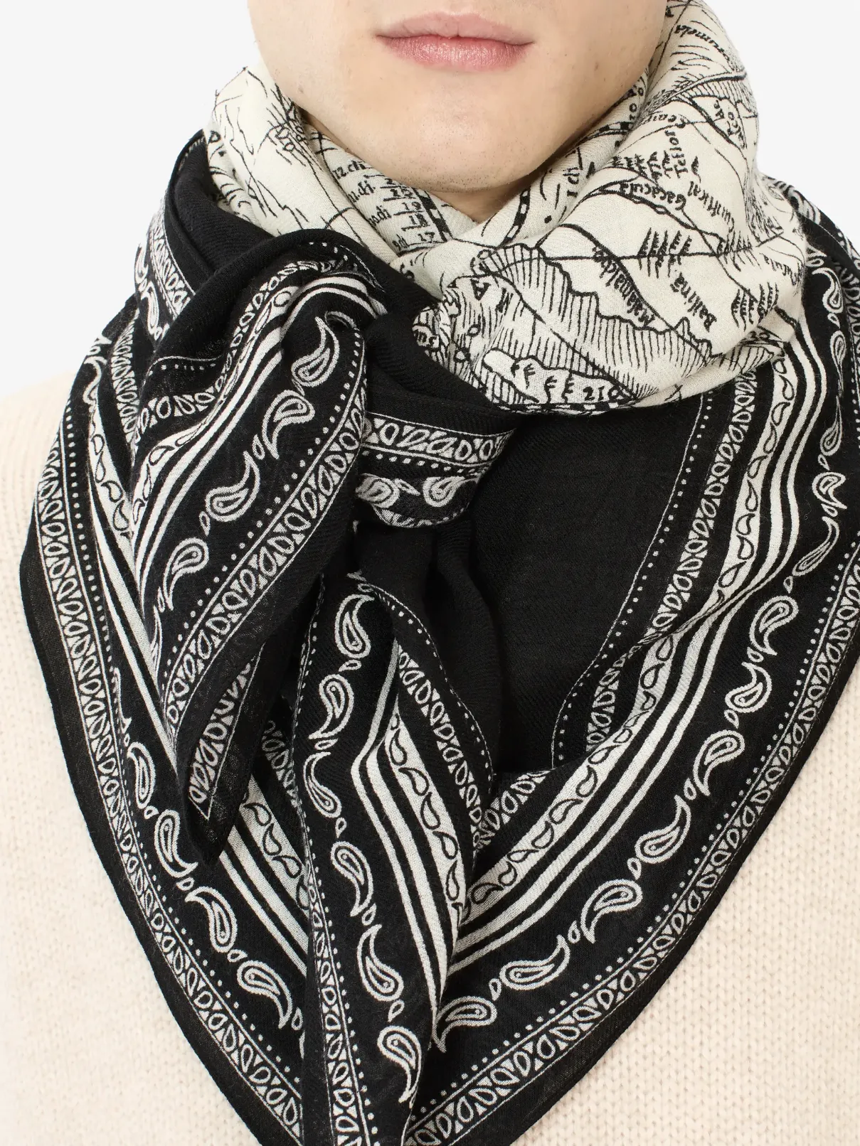 Mappemonde Square Wool Scarf