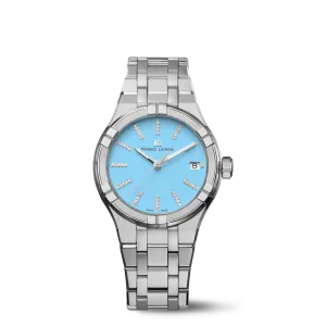 Maurice Lacroix AIKON 35mm Quartz Light Blue Women's Watch AI1106-SS002-450-1