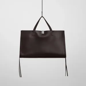 MEDIUM KIT CABAS | chocolate brown leather