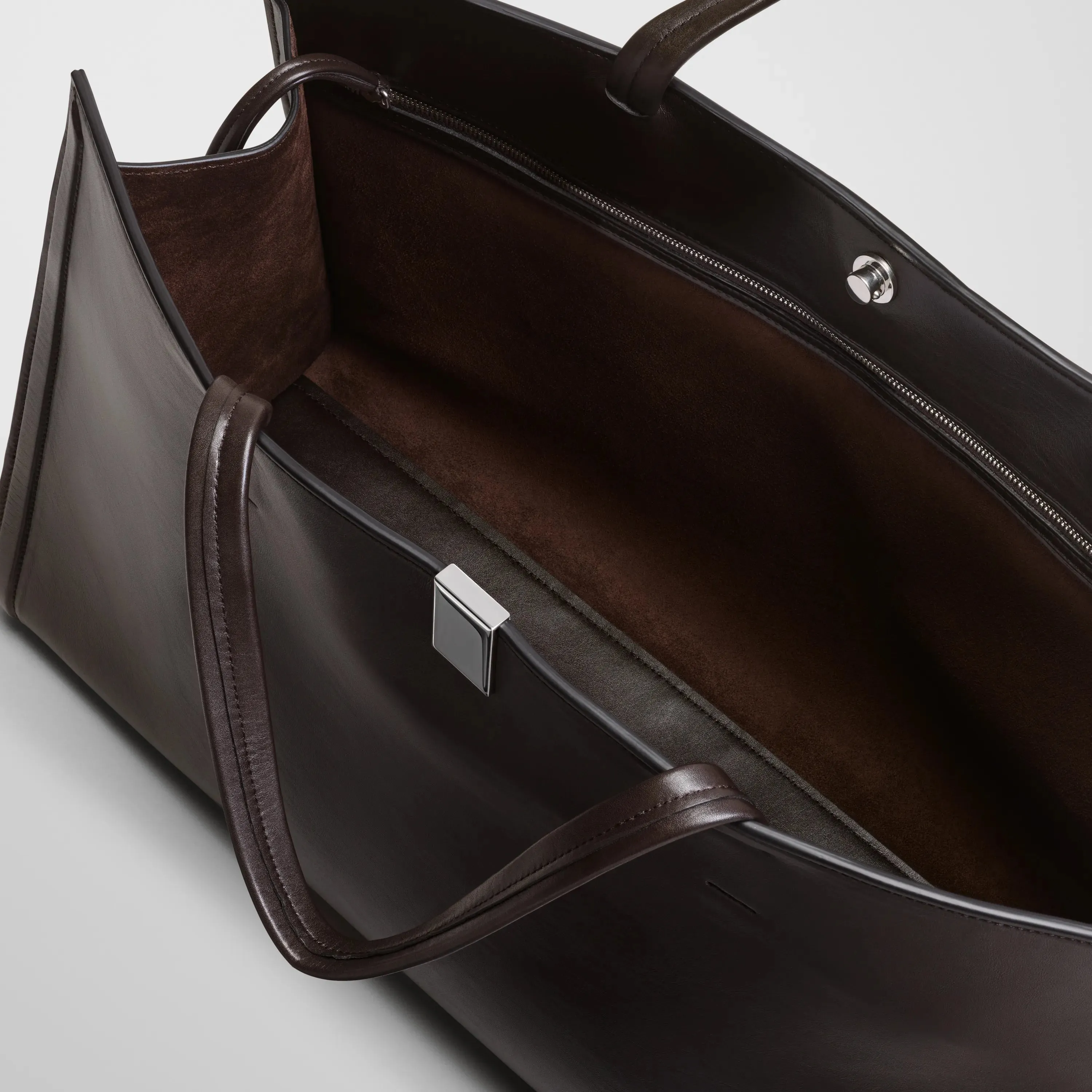 MEDIUM KIT CABAS | chocolate brown leather