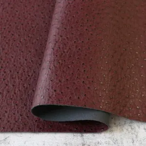 Merlot Faux Ostrich Leather 1/2yd -- Sallie Tomato