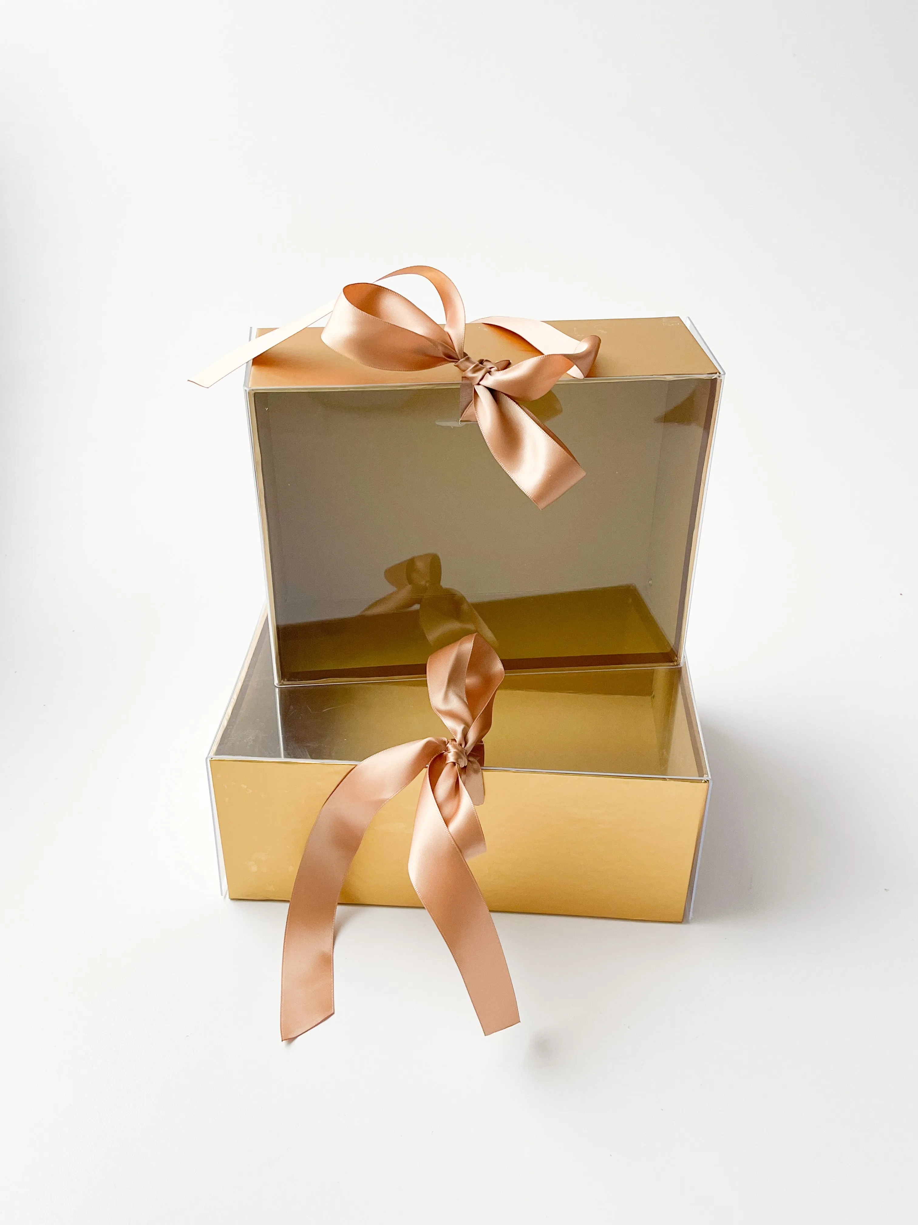 Metallic Acrylic Box with Ribbon