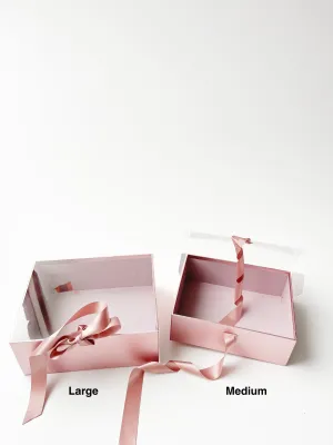 Metallic Acrylic Box with Ribbon