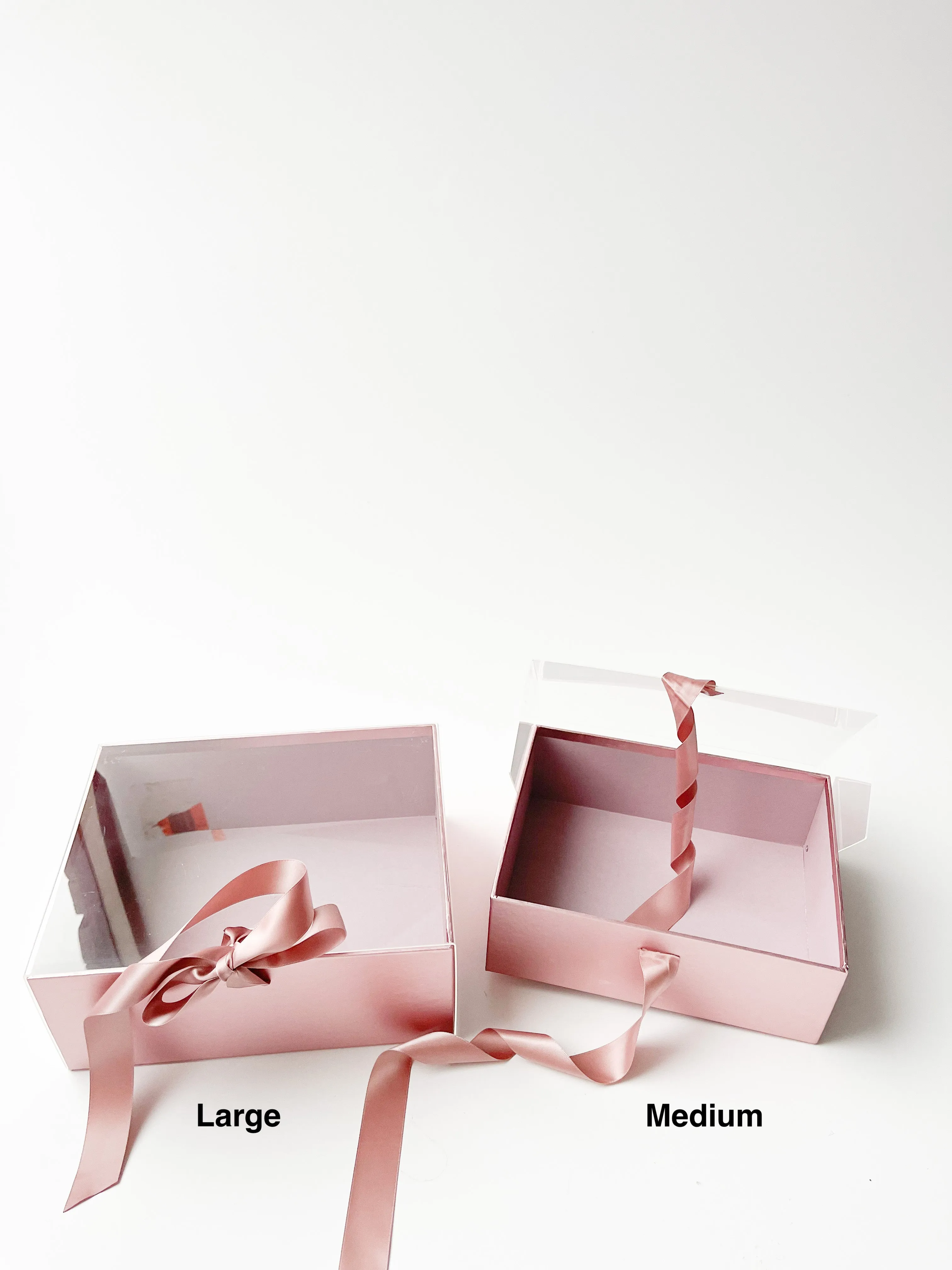 Metallic Acrylic Box with Ribbon
