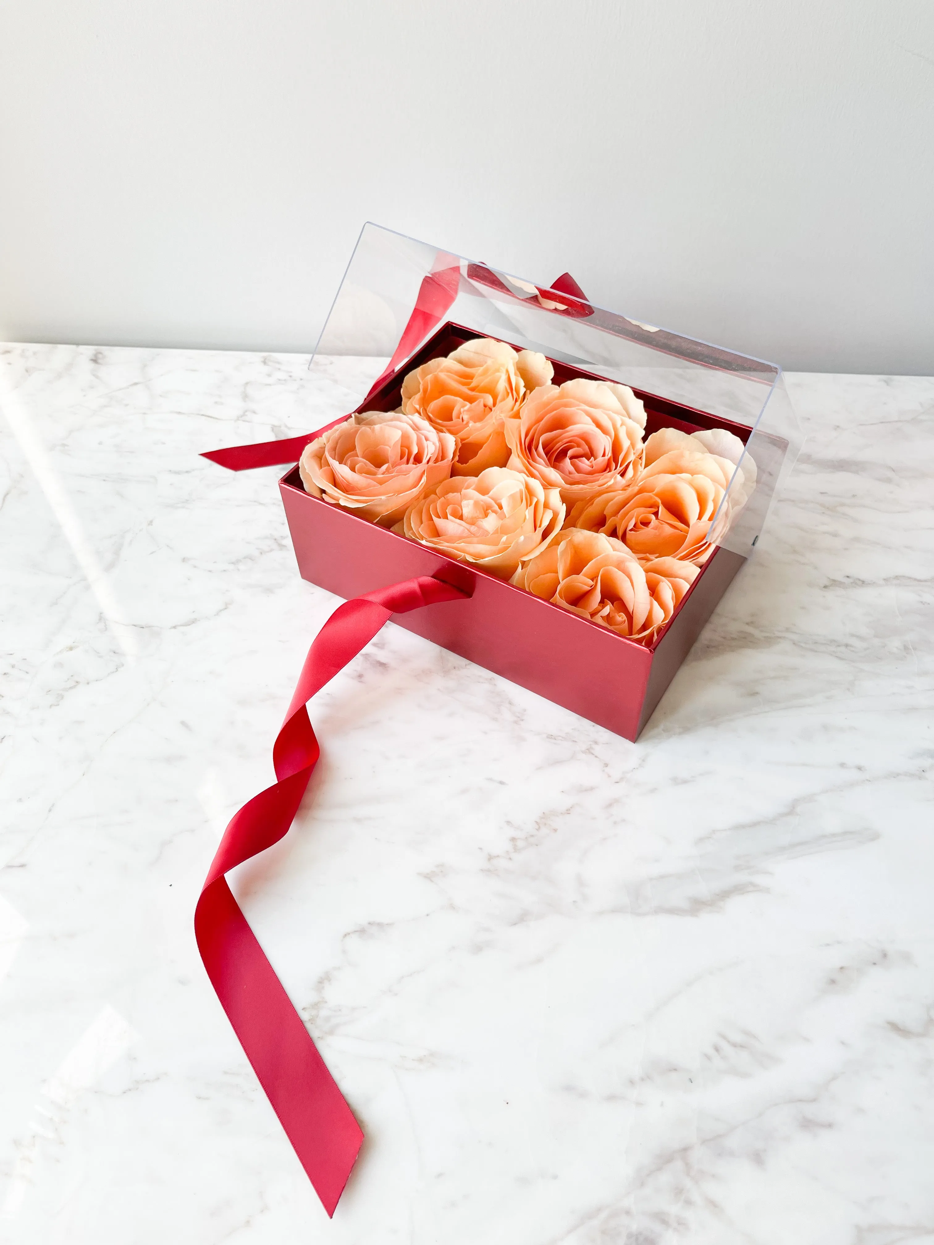Metallic Acrylic Box with Ribbon