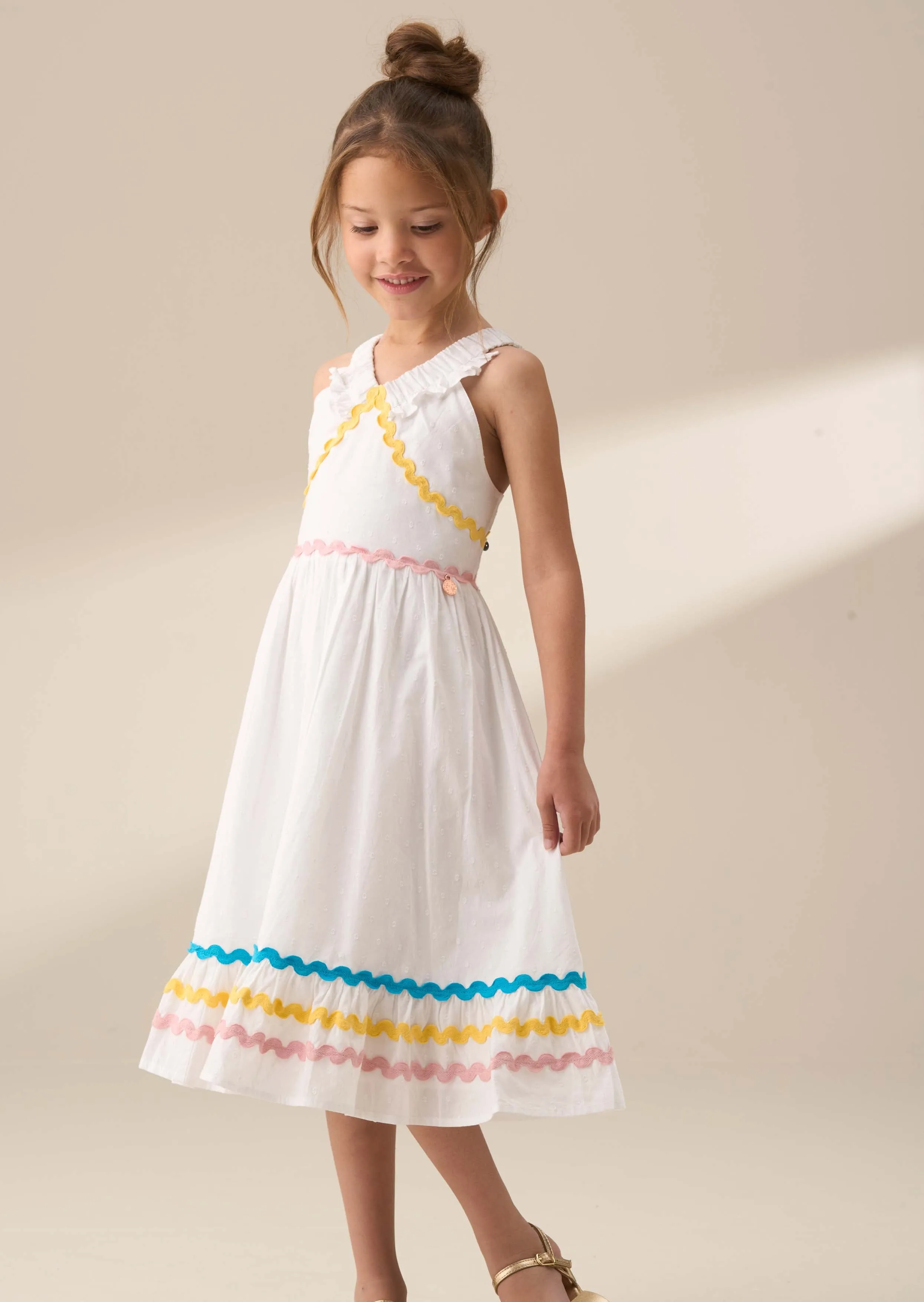 Mia White Ric Rac Sundress