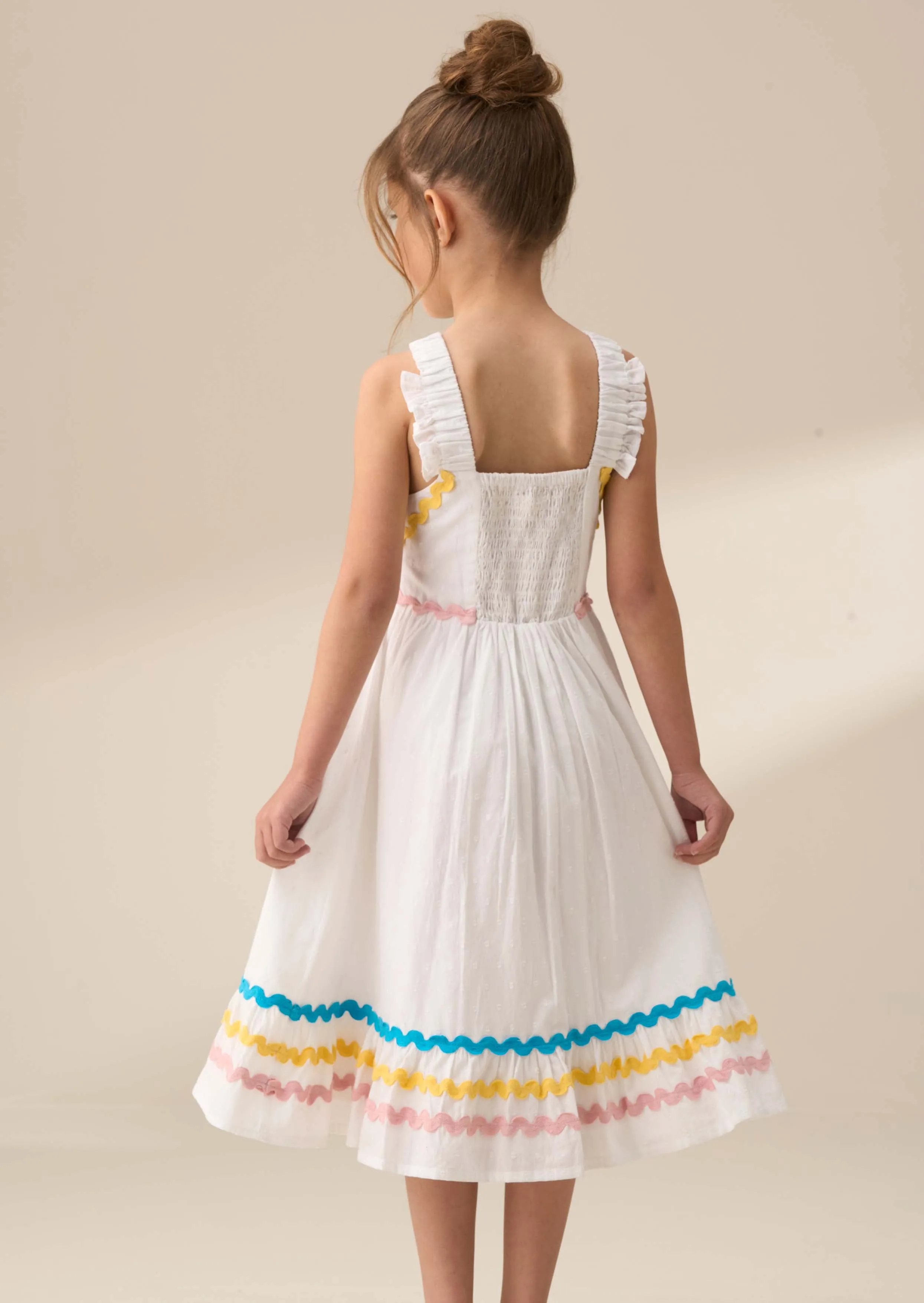 Mia White Ric Rac Sundress