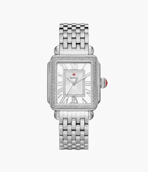 Michele Deco Madison Diamond 33mm Stainless Steel Women's Watch MWW06T000163