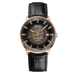 Mido Commander Gradient Rose Gold PVD Skeleton Dial Men's Watch M0214073641100