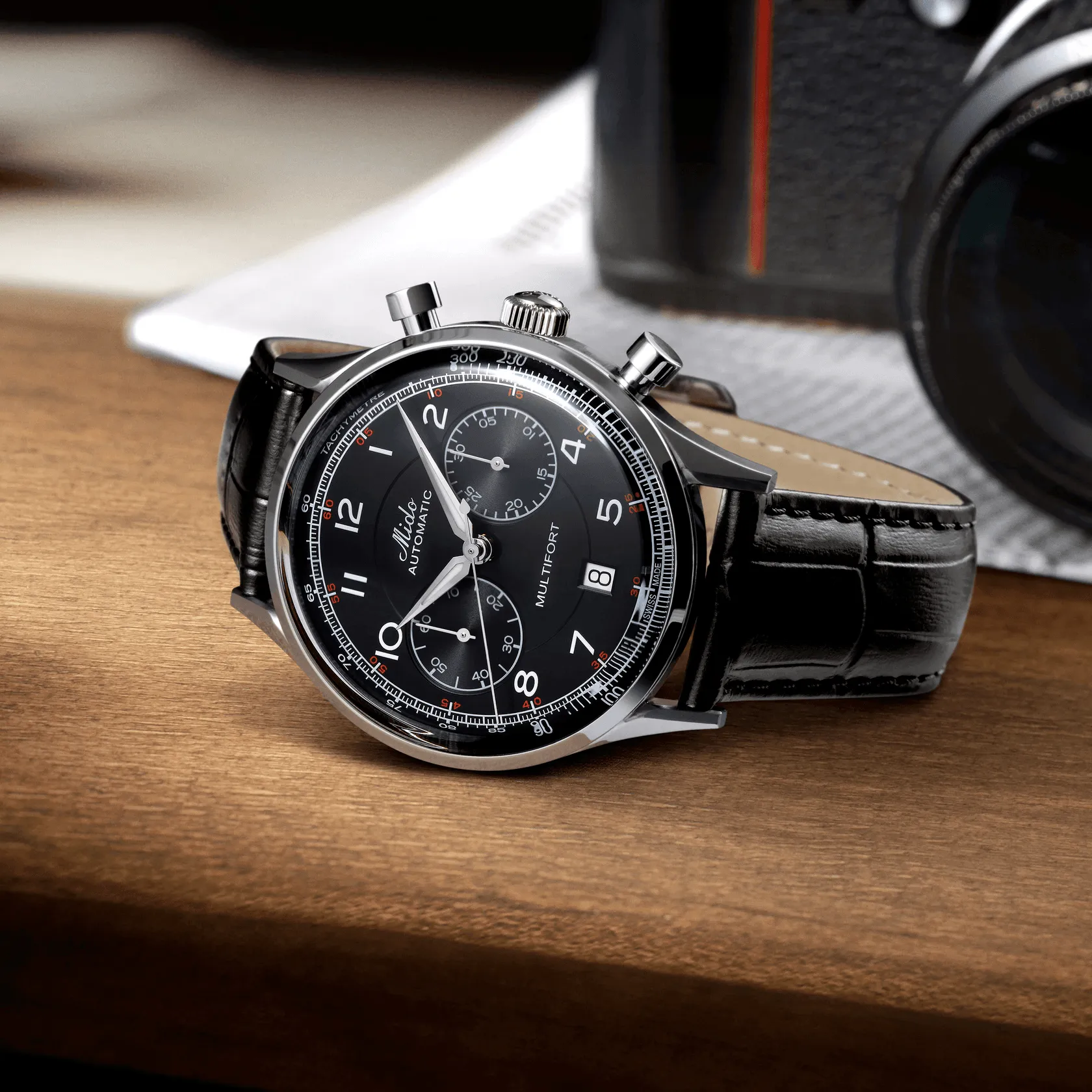 Mido Multifort Patrimony Chronograph Black Dial Men's Watch M0404271605200