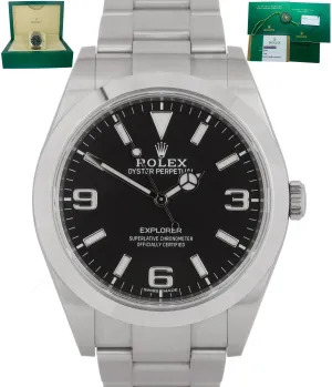 MINT 2017 Rolex Explorer I Black LUME 3-6-9 Mark II 214270 Stainless 39mm Oyster