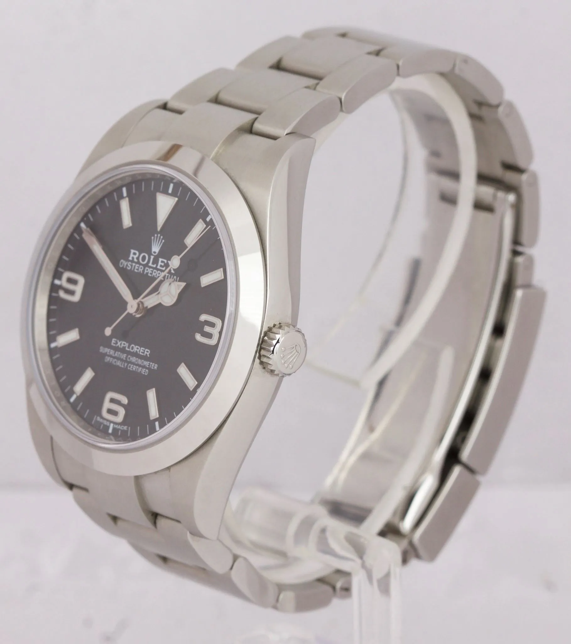 MINT 2017 Rolex Explorer I Black LUME 3-6-9 Mark II 214270 Stainless 39mm Oyster