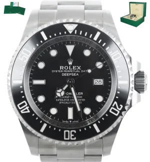 MINT 2020 Rolex Sea-Dweller Deepsea 126660 Stainless Steel 44mm Black Dive Watch