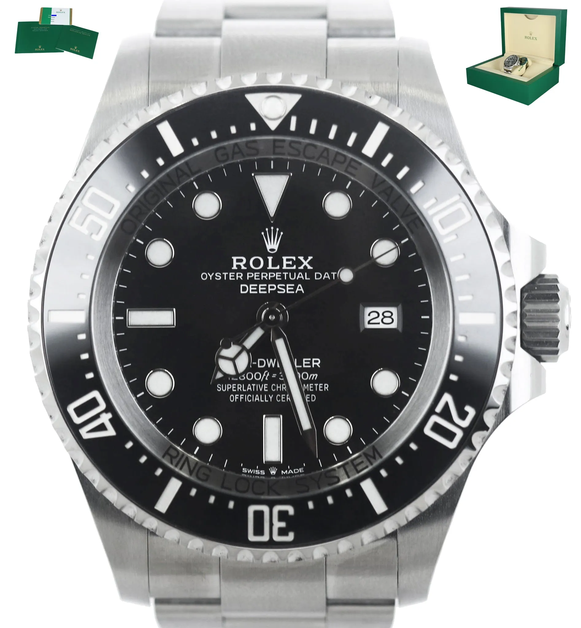 MINT 2020 Rolex Sea-Dweller Deepsea 126660 Stainless Steel 44mm Black Dive Watch