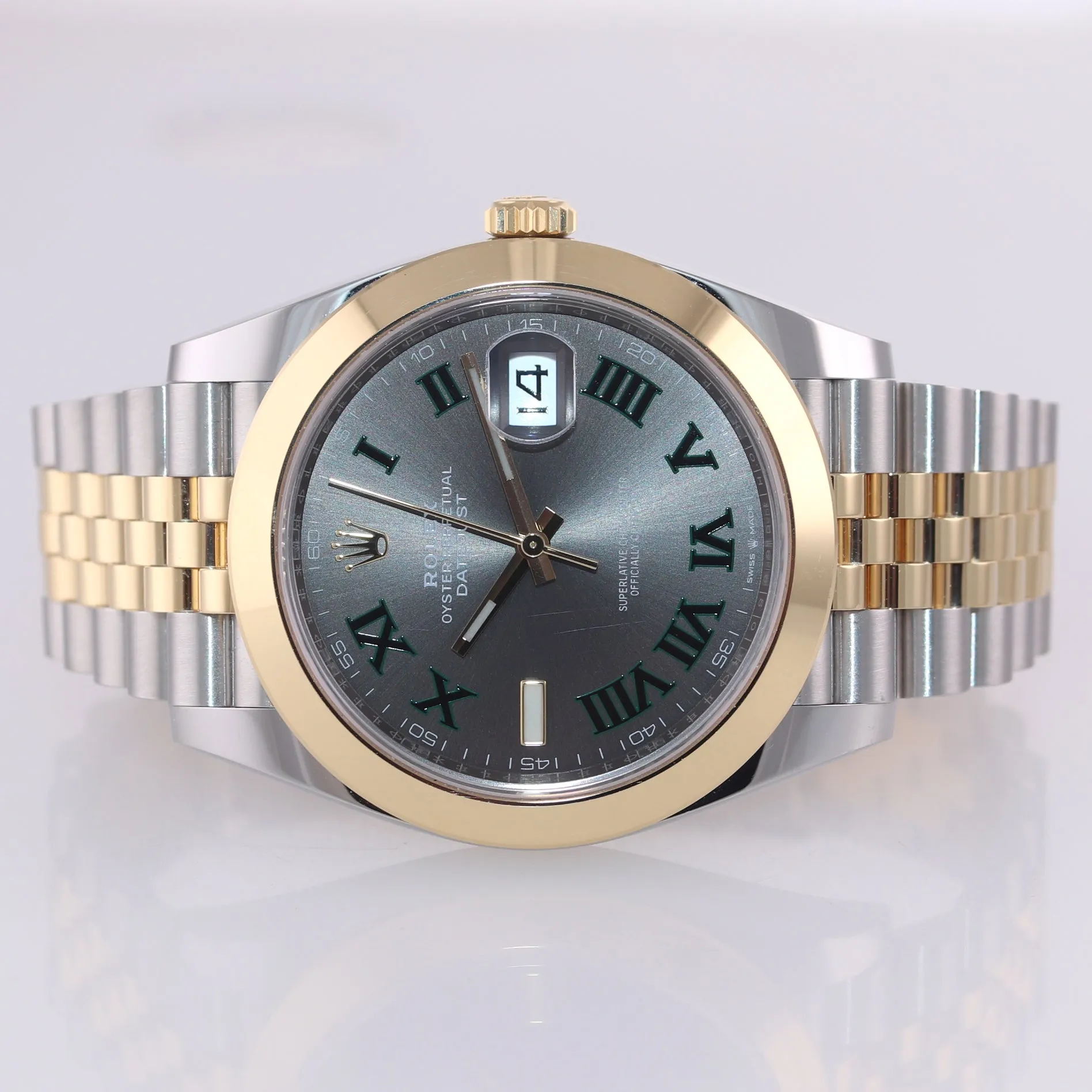 MINT PAPERS 2019 Rolex DateJust 41 Slate Wimbledon 126303 41mm Jubilee Watch