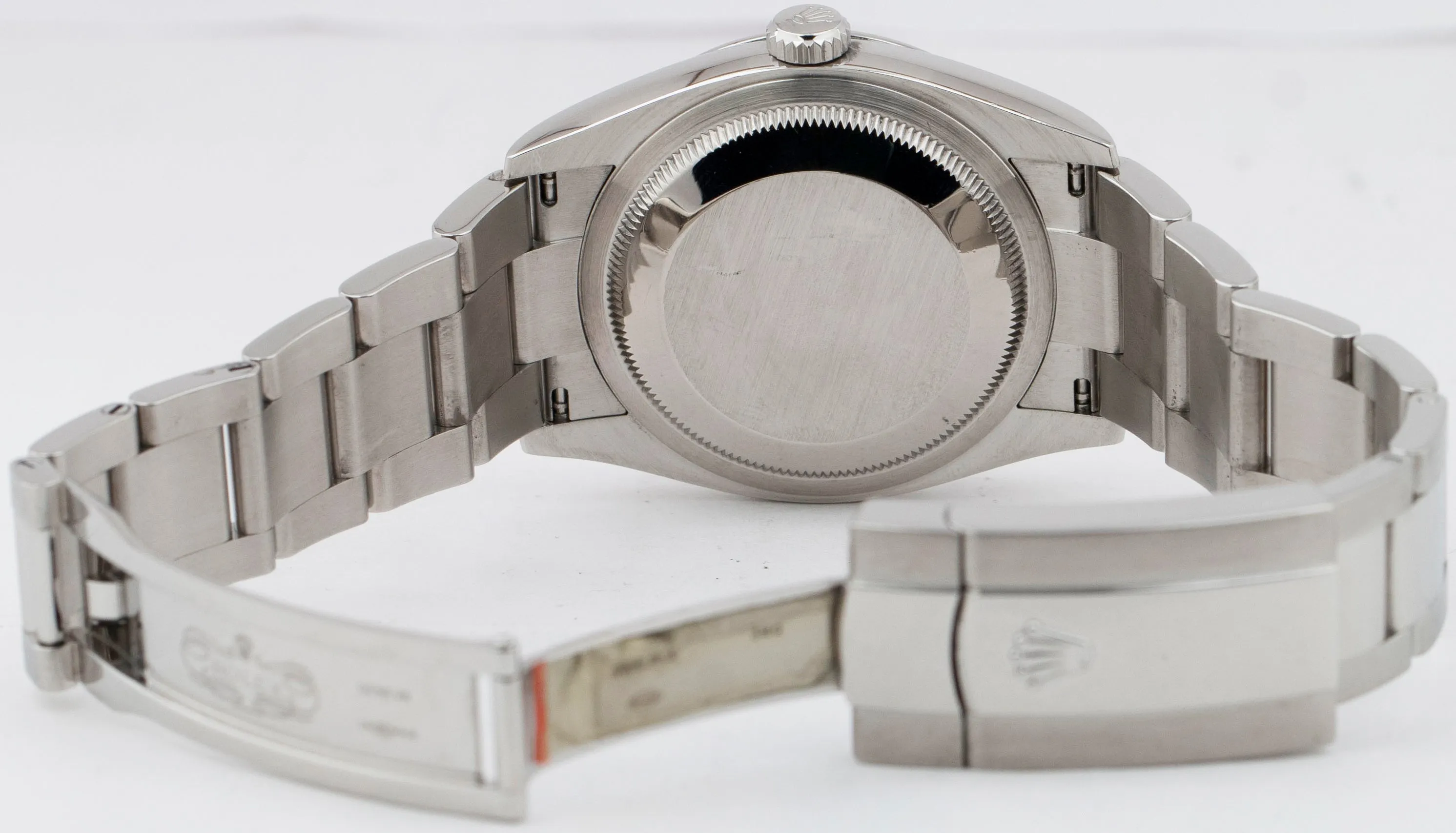MINT Rolex DateJust 36mm Silver Stainless Steel Smooth Bezel Oyster Watch 126200