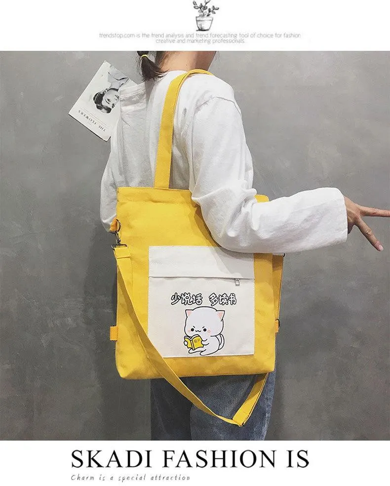 Multi-purpose Cat Learning Tote Bag
