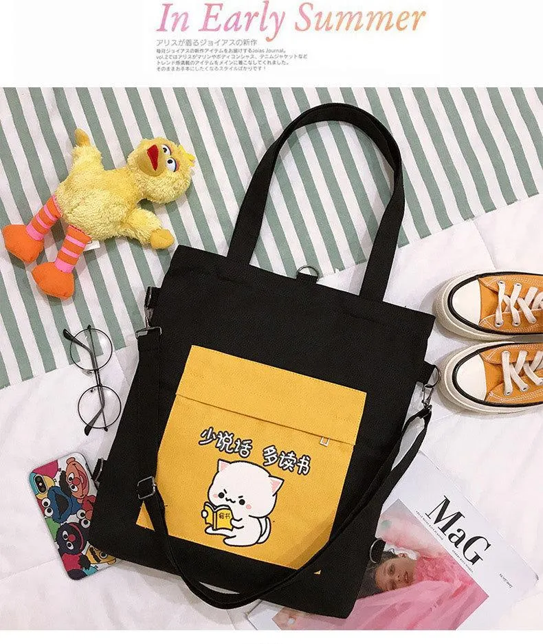 Multi-purpose Cat Learning Tote Bag