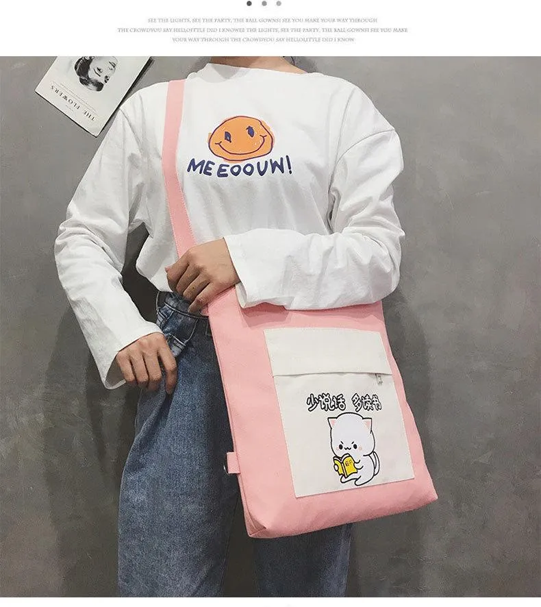 Multi-purpose Cat Learning Tote Bag