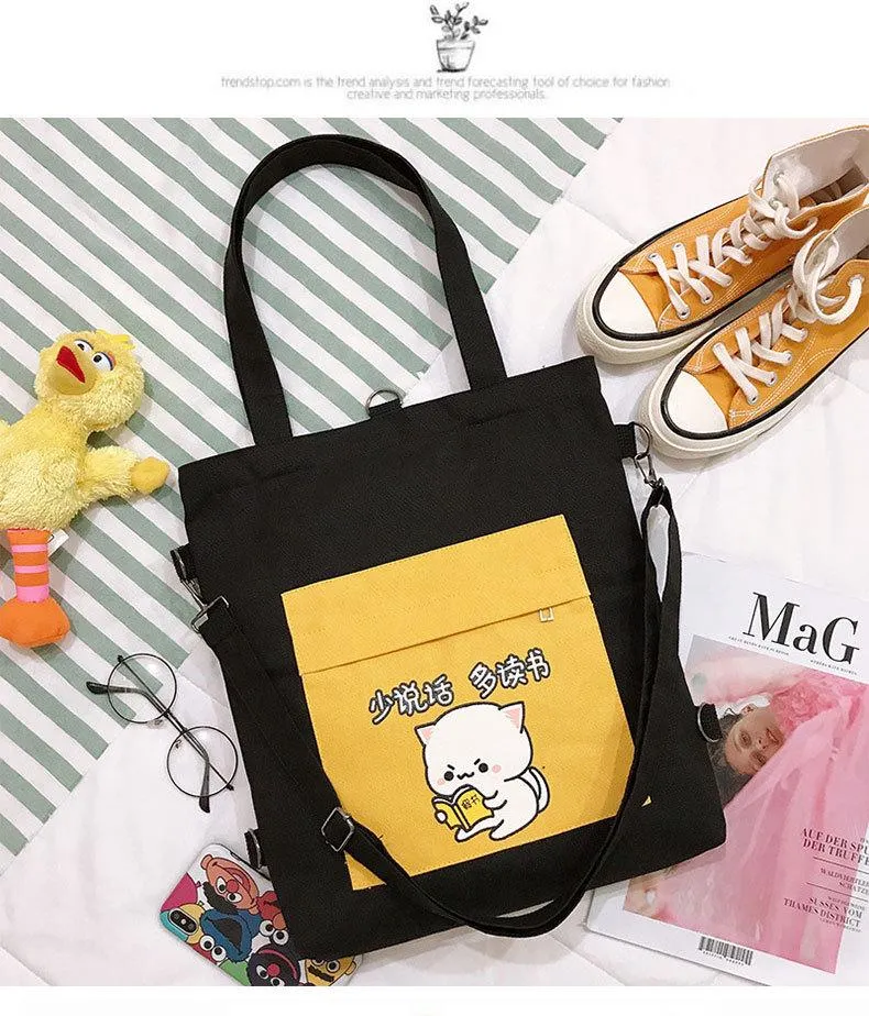 Multi-purpose Cat Learning Tote Bag
