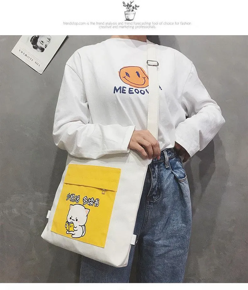 Multi-purpose Cat Learning Tote Bag