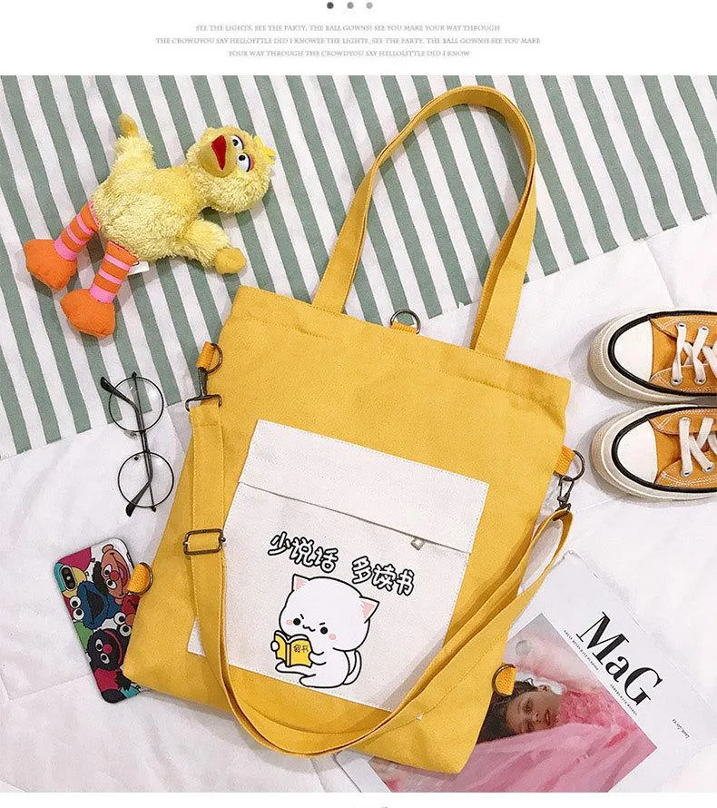 Multi-purpose Cat Learning Tote Bag