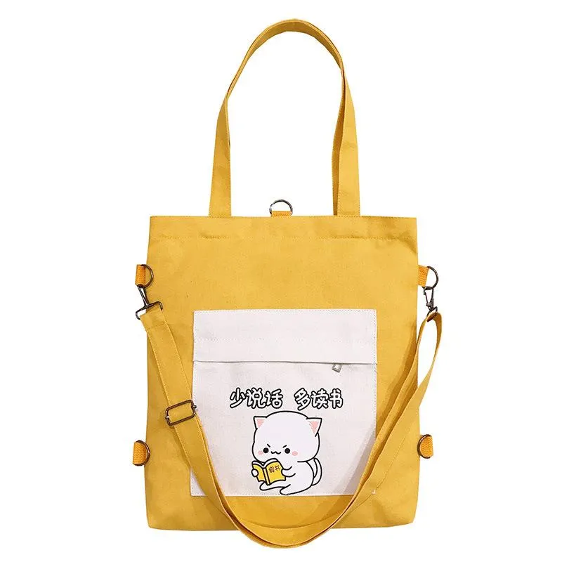 Multi-purpose Cat Learning Tote Bag