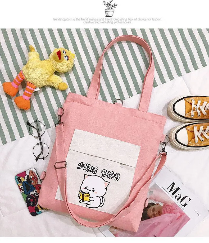 Multi-purpose Cat Learning Tote Bag